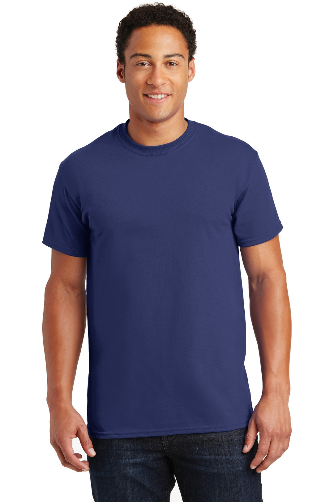 Front View of Metro Blue Gildan - Ultra Cotton 100% US Cotton T-Shirt. 2000