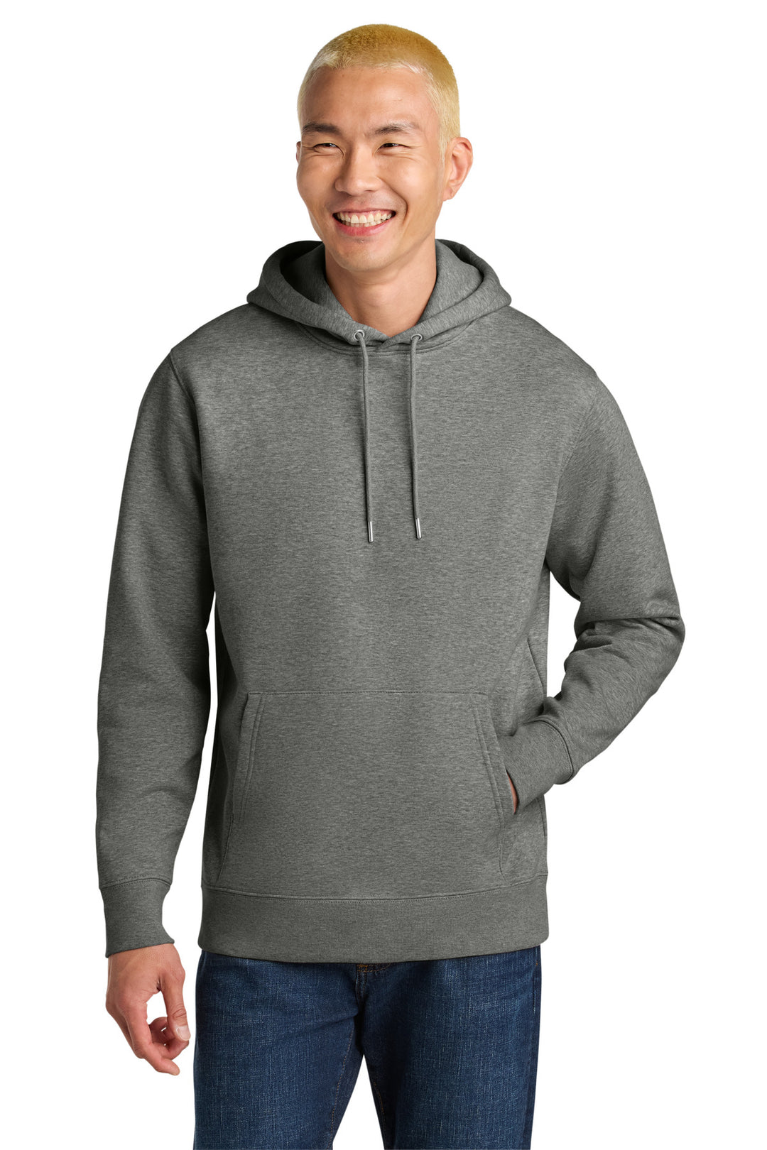 Front View of MidHthrGry Stanley/Stella Unisex Cruiser 2.0 Hooded Sweatshirt SXU003
