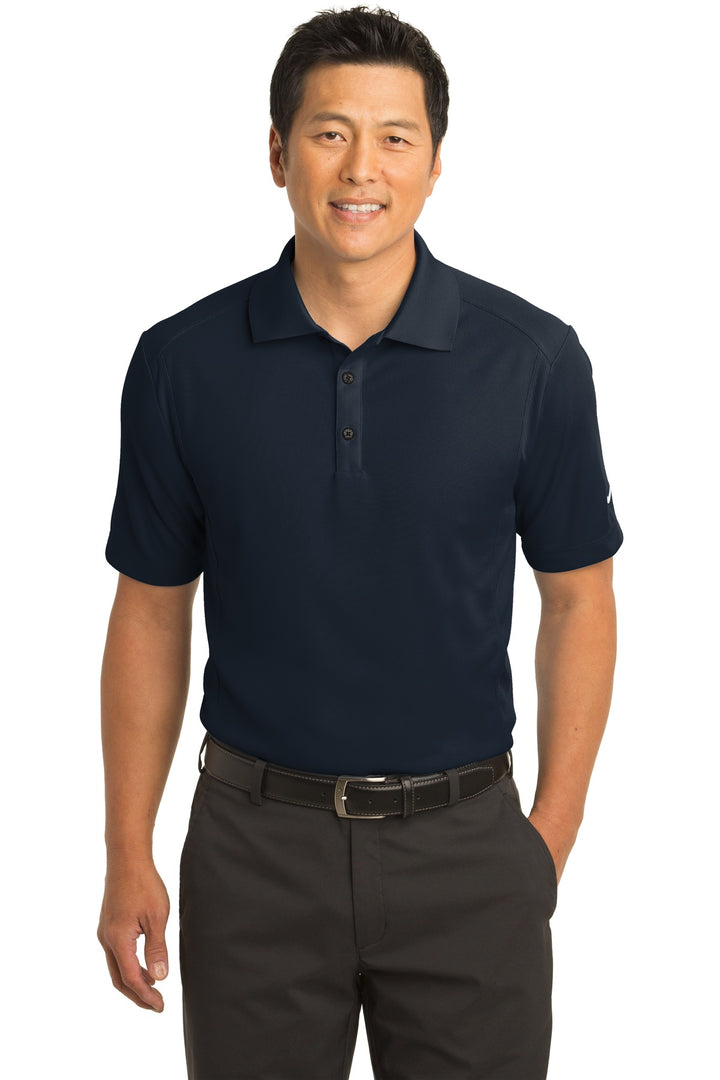 Front View of Midnight Navy Nike Dri-FIT Classic Polo. 267020