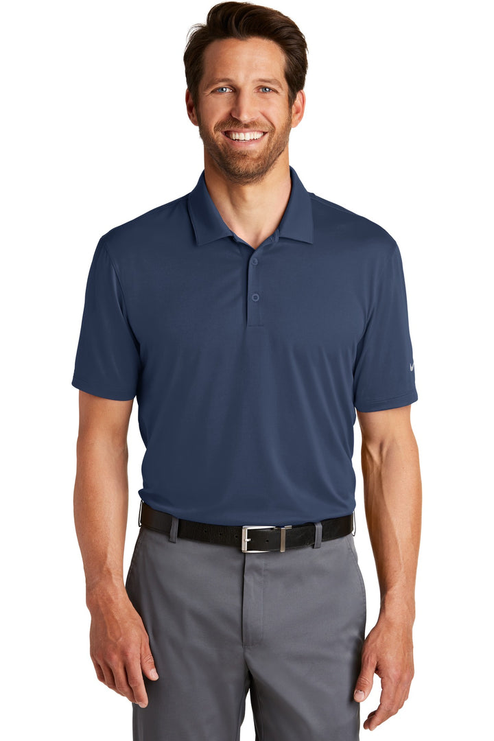 Front View of Midnight Navy Nike Dri-FIT Legacy Polo. 883681