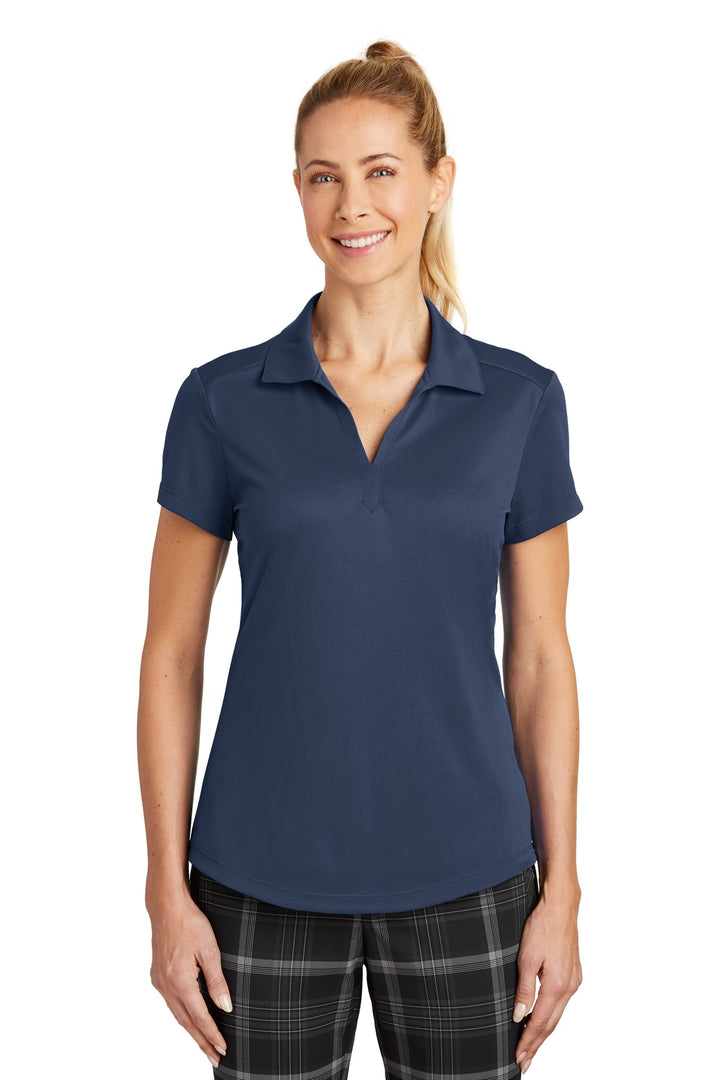 Front View of Midnight Navy Nike Women's Dri-FIT Legacy Polo. 838957