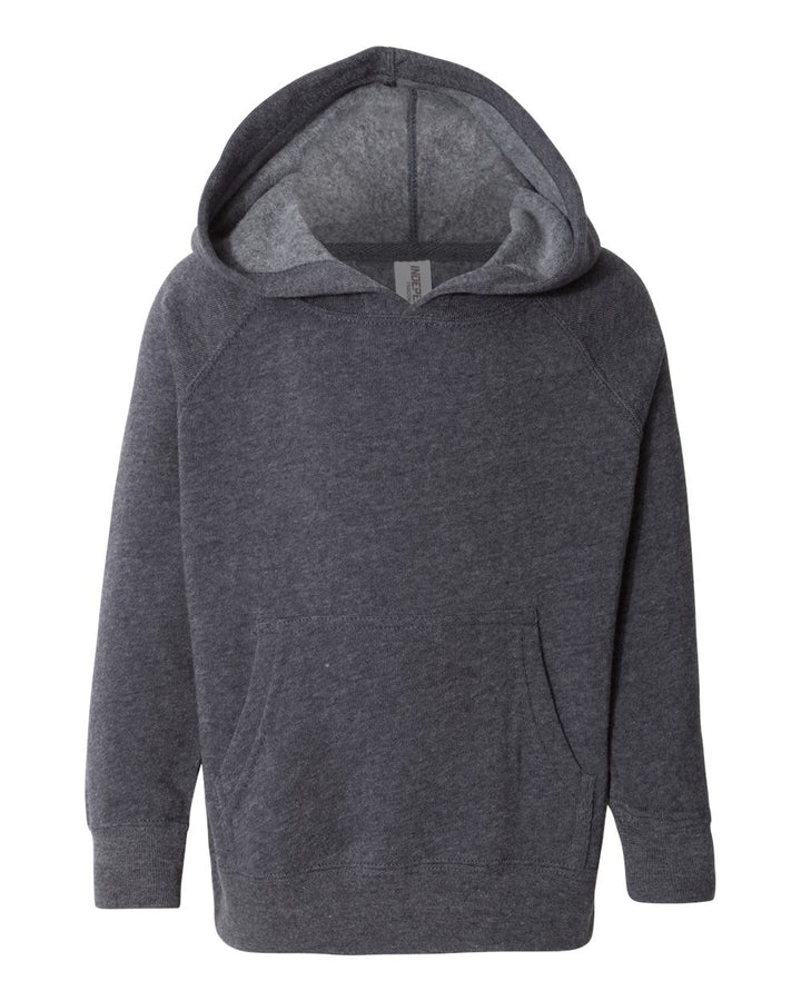 Front View of Midnight Navy Toddler Special Blend Hooded Raglan Sweatshirt - PRM10TSB