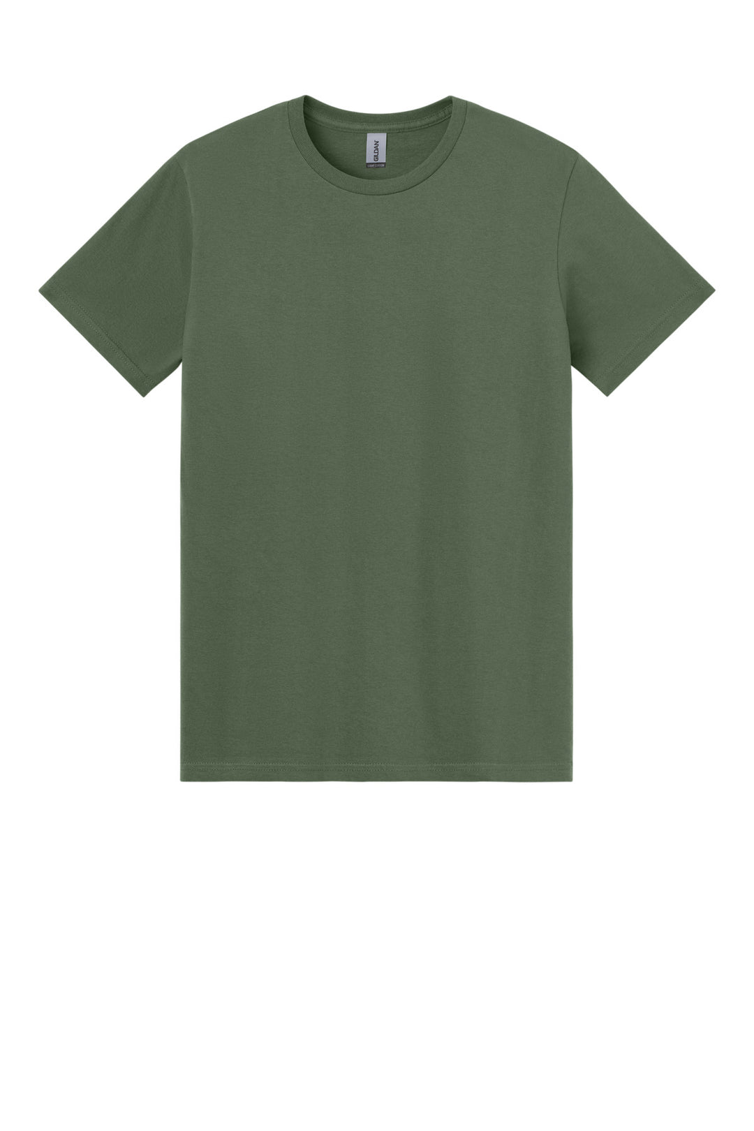 Front View of MilGreen Gildan Light Cotton Tee 3000