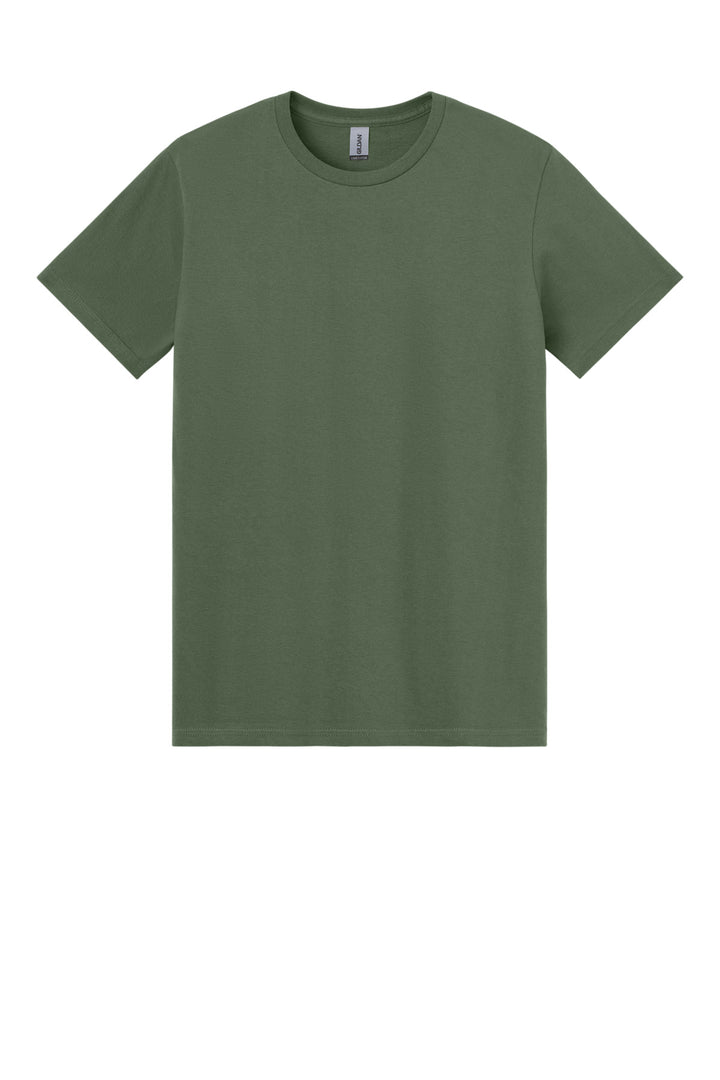Front View of MilGreen Gildan Light Cotton Tee 3000