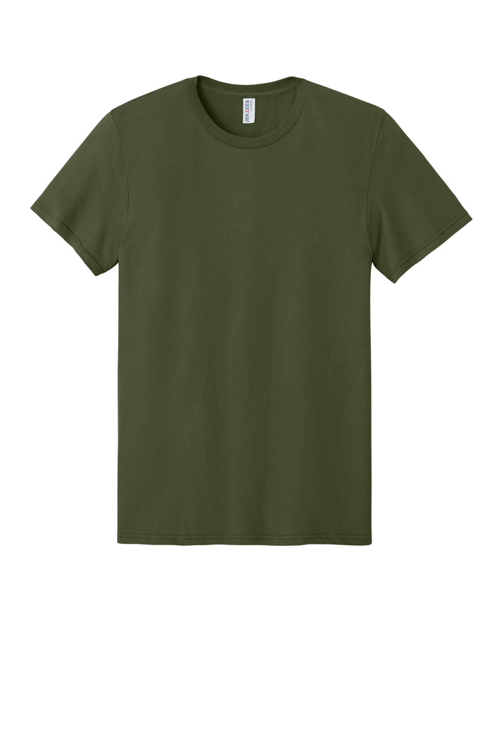 Front View of MilGreen Jerzees Classics Unisex Cotton T-Shirt 363M