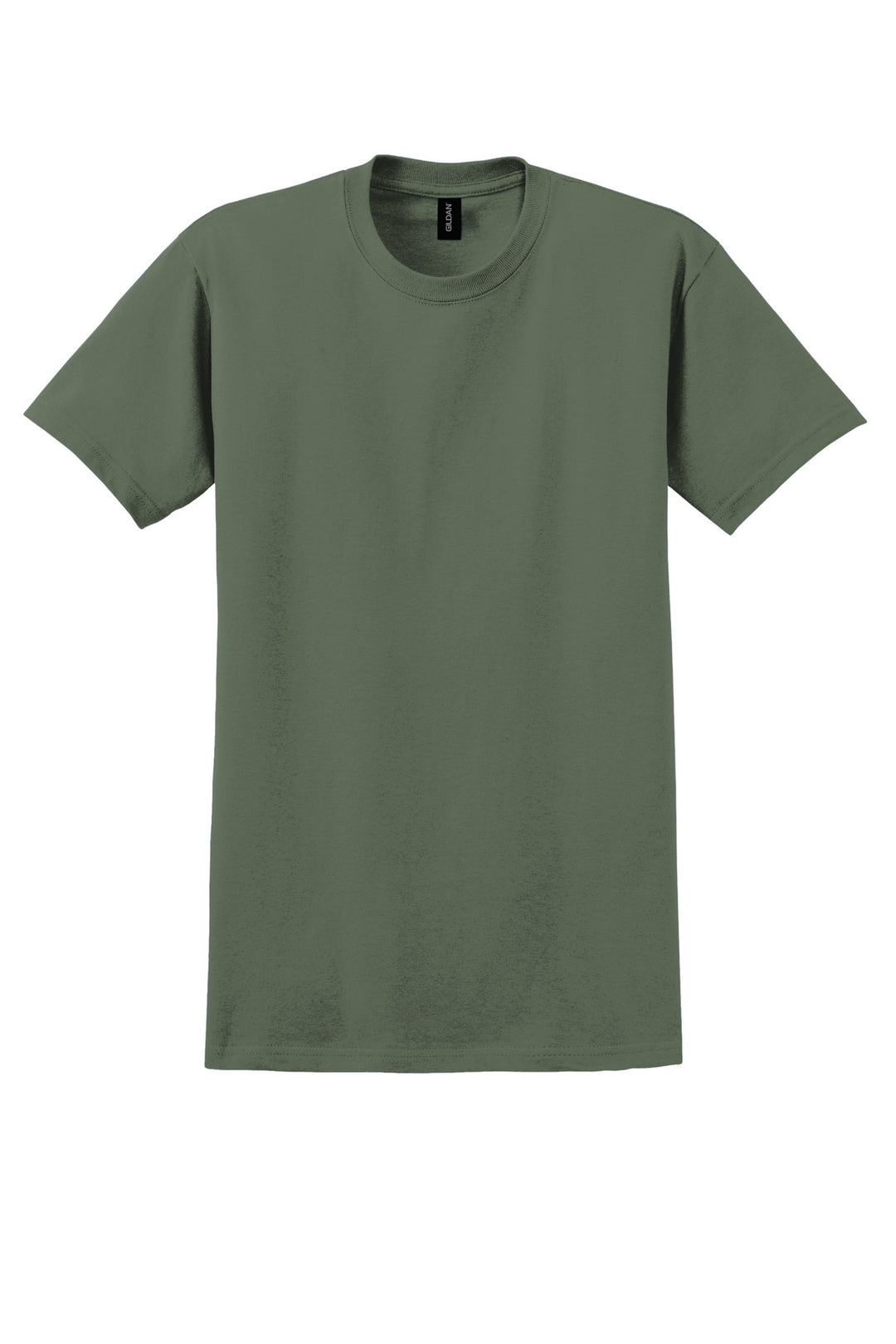 Front View of Military Green Gildan - Ultra Cotton 100% US Cotton T-Shirt. 2000