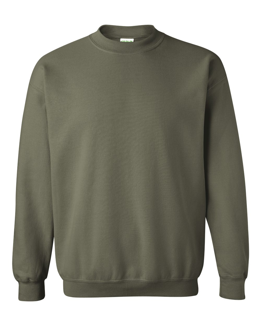 Front View of Military Green Heavy Blend™ Crewneck Sweatshirt - 18000