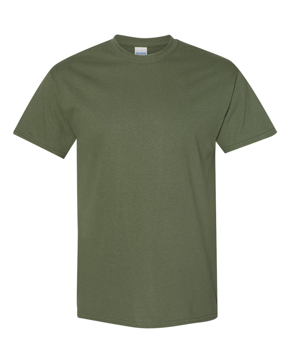 Front View of Military Green Heavy Cotton™ Youth T-Shirt - 5000B