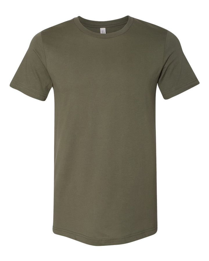 Front View of Military Green Jersey Tee - 3001