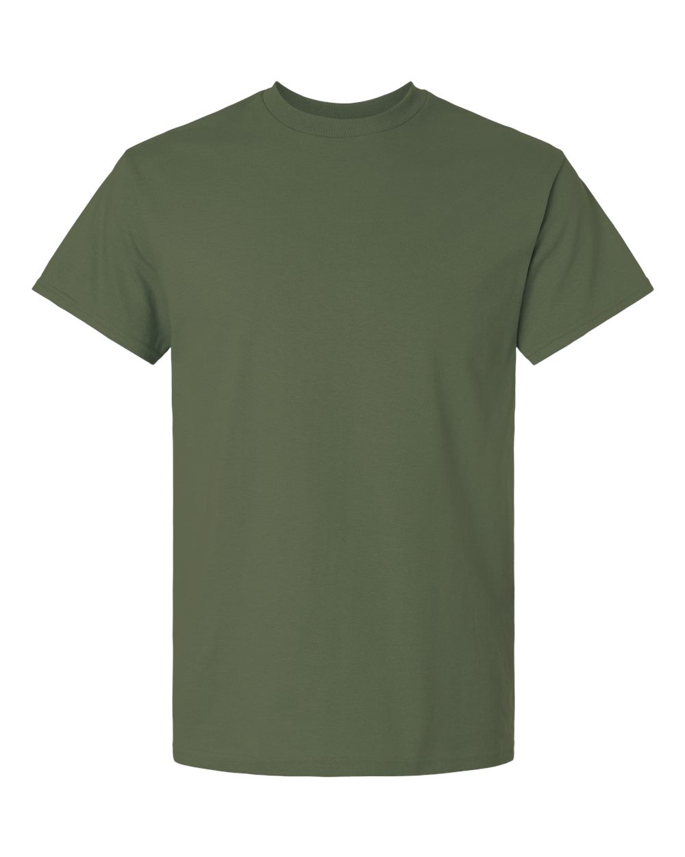 Front View of Military Green Ultra Cotton® T-Shirt - 2000