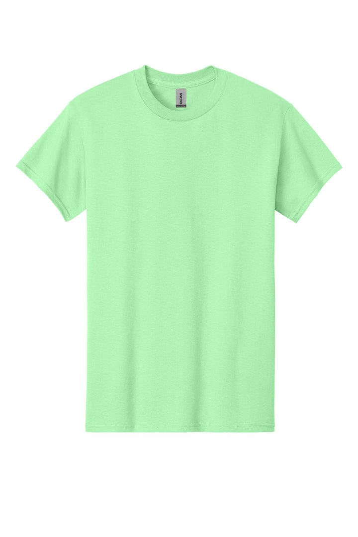 Front View of Mint Green Gildan - Heavy Cotton 100% Cotton T-Shirt. 5000