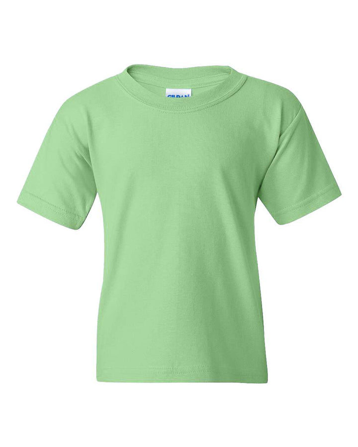 Front View of Mint Green Heavy Cotton™ Youth T-Shirt - 5000B