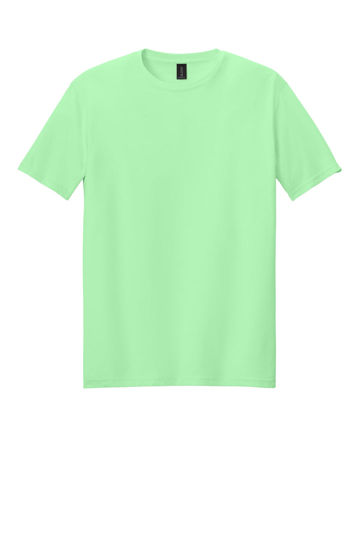 Front View of MintGreen Gildan Softstyle T-Shirt. 64000