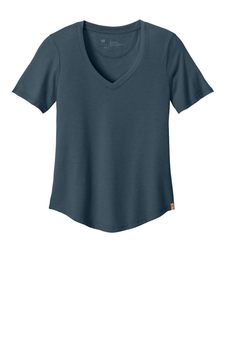 Front View of MnlitOcnHt tentree Women's TreeBlend V-Neck T-Shirt TTCW5646