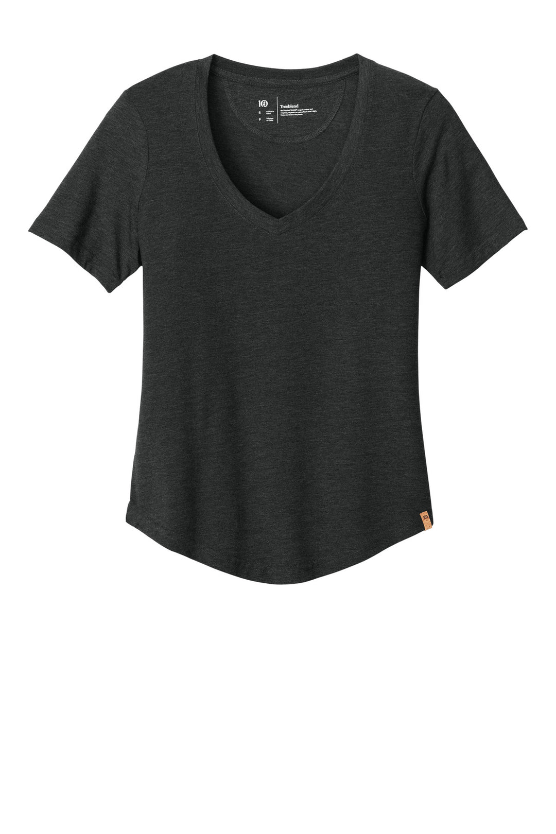 Front View of MtoriteBkH tentree Women's TreeBlend V-Neck T-Shirt TTCW5646