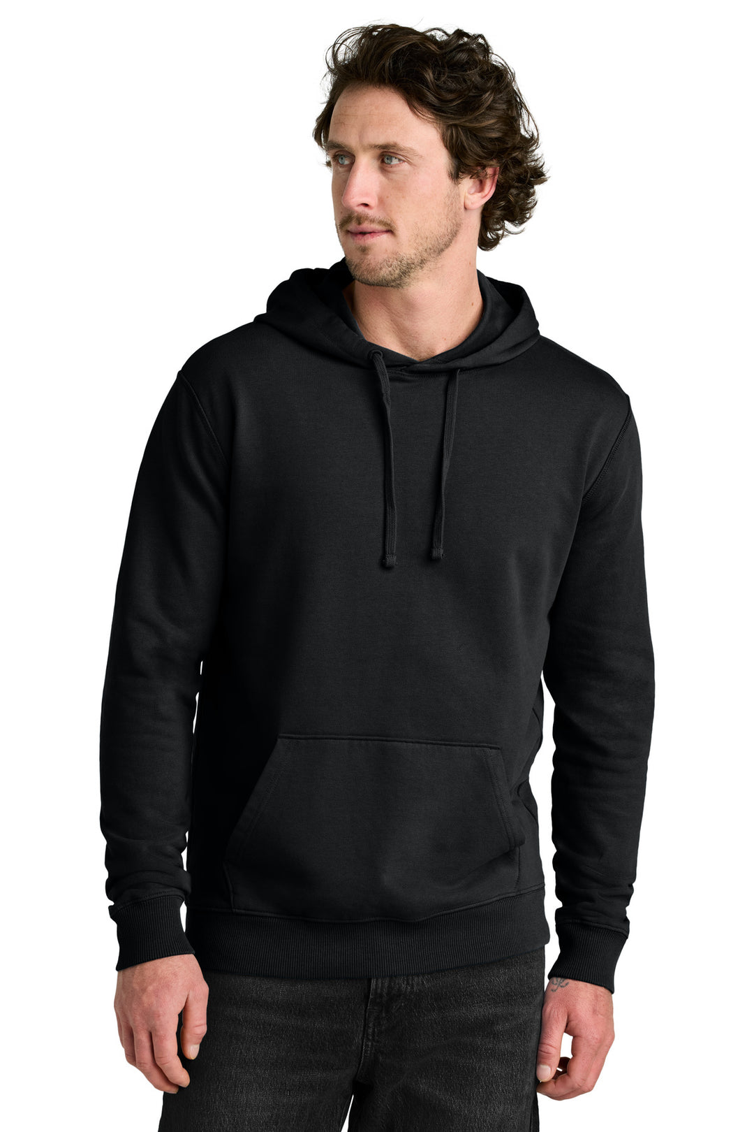 Front View of MtoriteBlk LIMITED EDITION tentree Organic Cotton Fleece Classic Hoodie TTCM3914