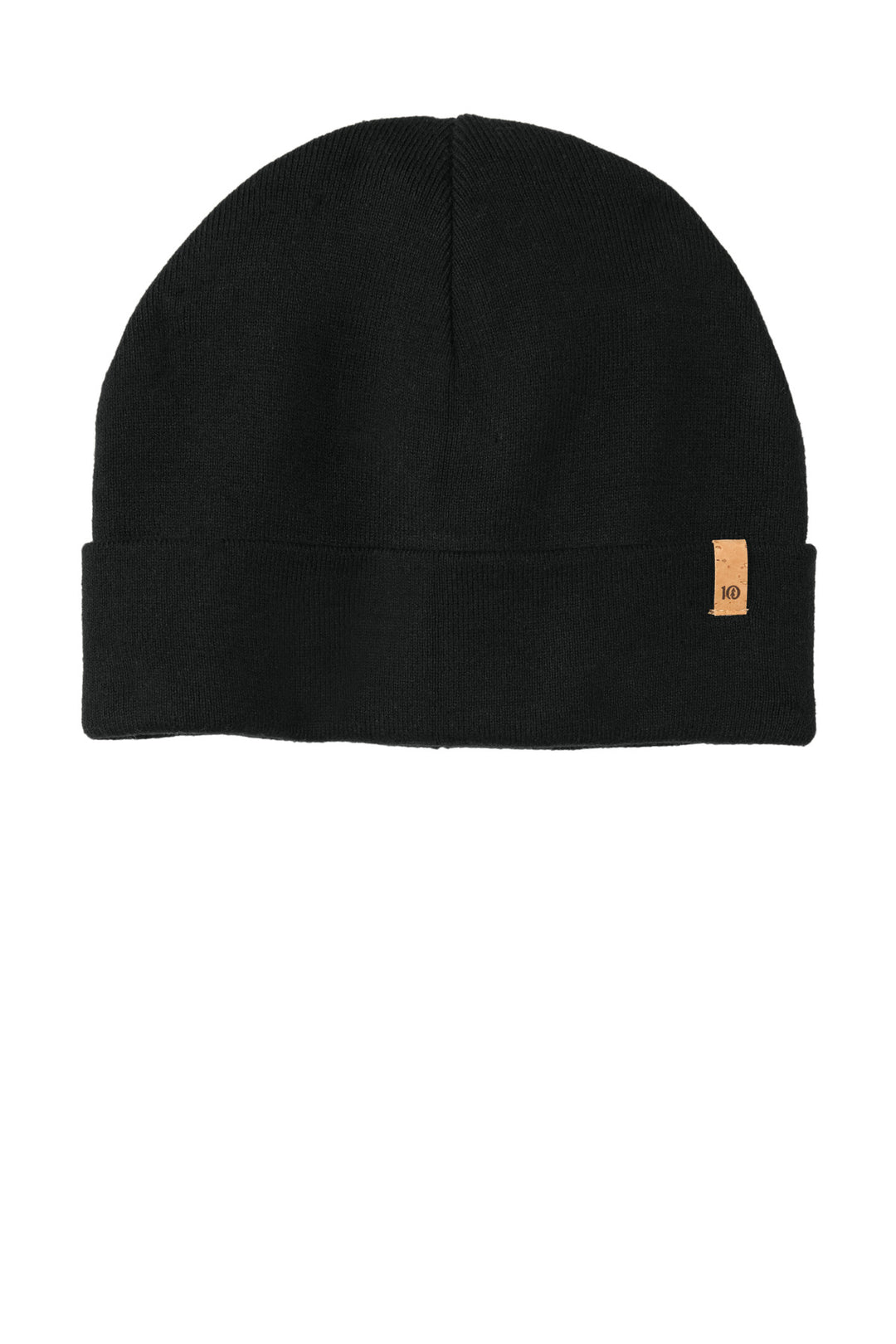 Front View of MtoriteBlk tentree Cotton Beanie TTAU5922