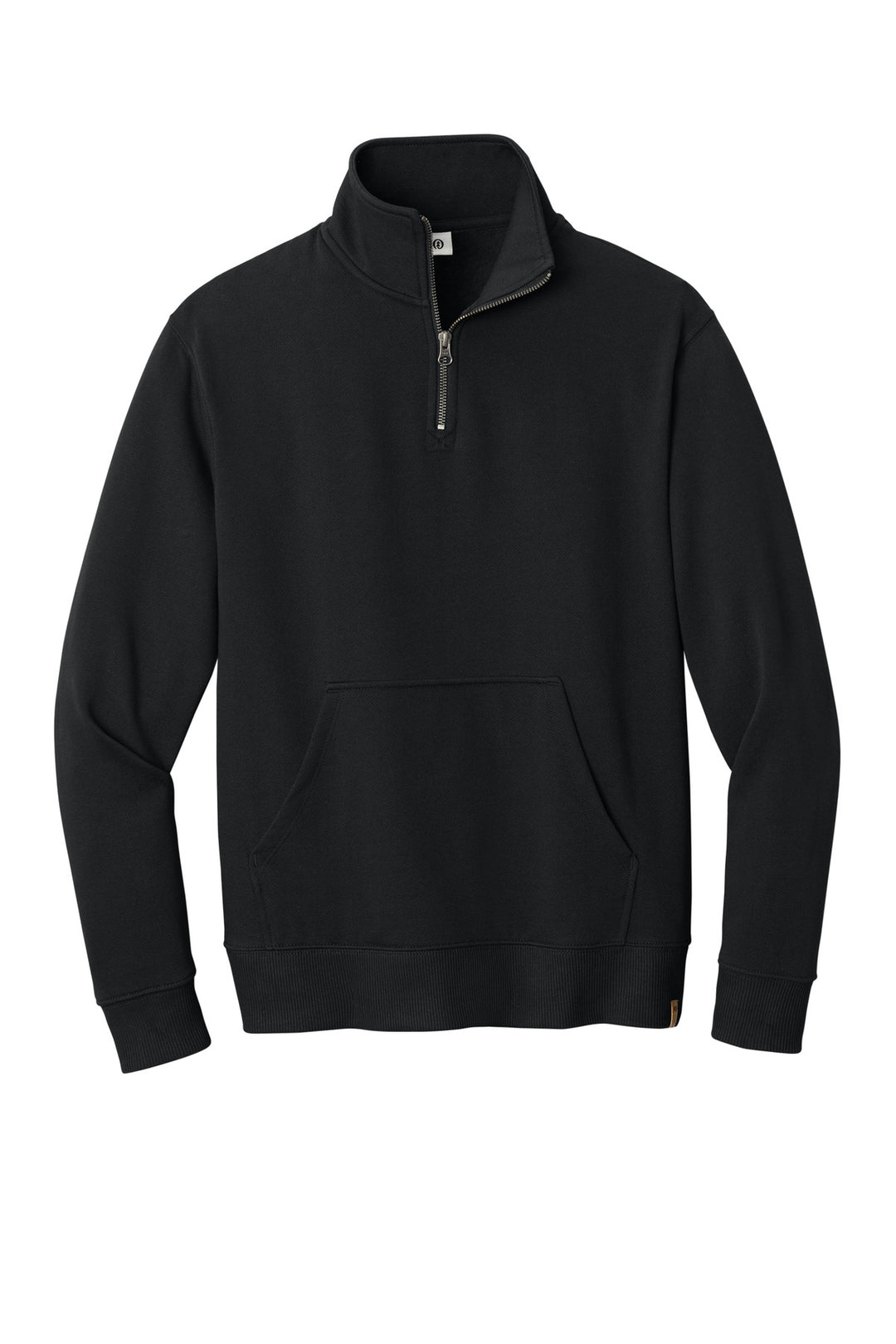 Front View of MtoriteBlk tentree Women's Space Dye Fleece 1/4-Zip TTCW6108