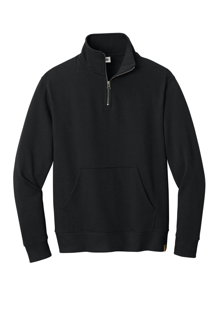 Front View of MtoriteBlk tentree Women's Space Dye Fleece 1/4-Zip TTCW6108