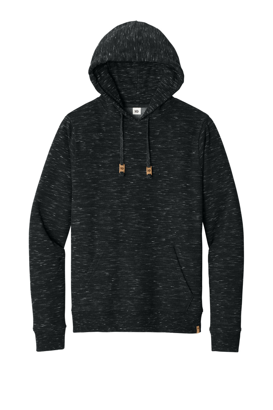 Front View of MtrBkSpcDy LIMITED EDITION tentree Space Dye Fleece Classic Hoodie TTCM4413