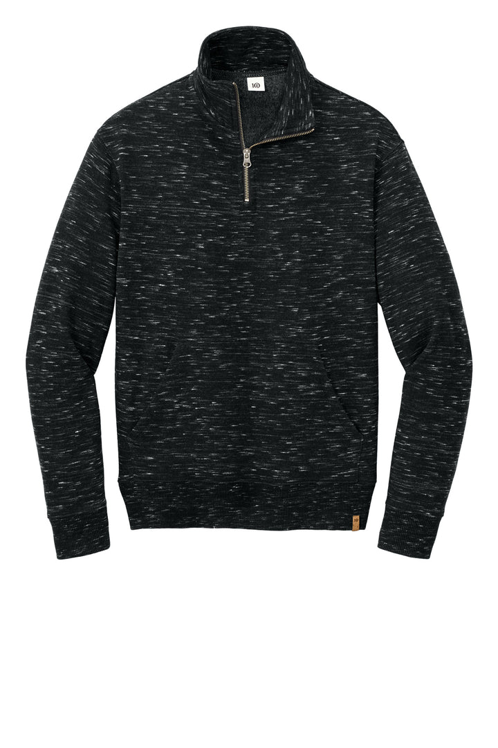 Front View of MtrBkSpcDy tentree Women's Space Dye Fleece 1/4-Zip TTCW6108