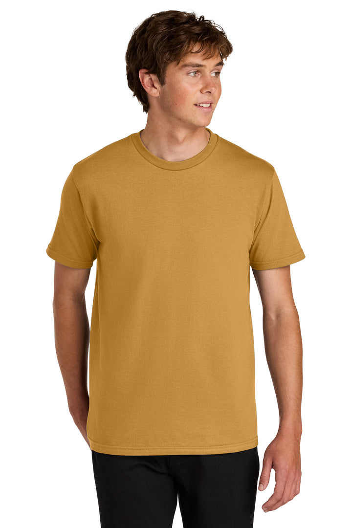 Front View of Mustard Gildan Softstyle Midweight Tee 65000