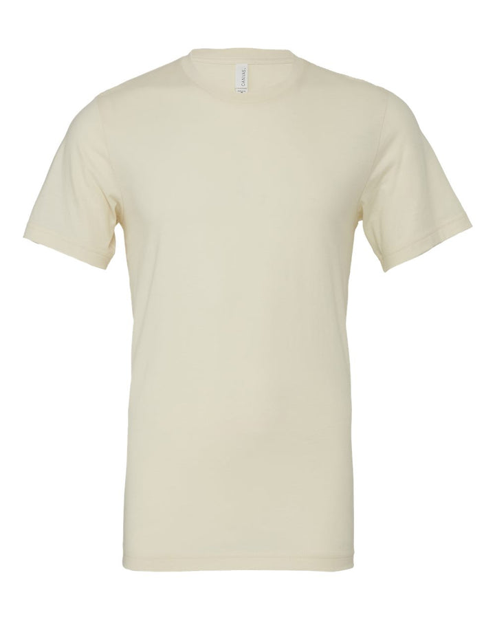 Front View of Natural Jersey Tee - 3001
