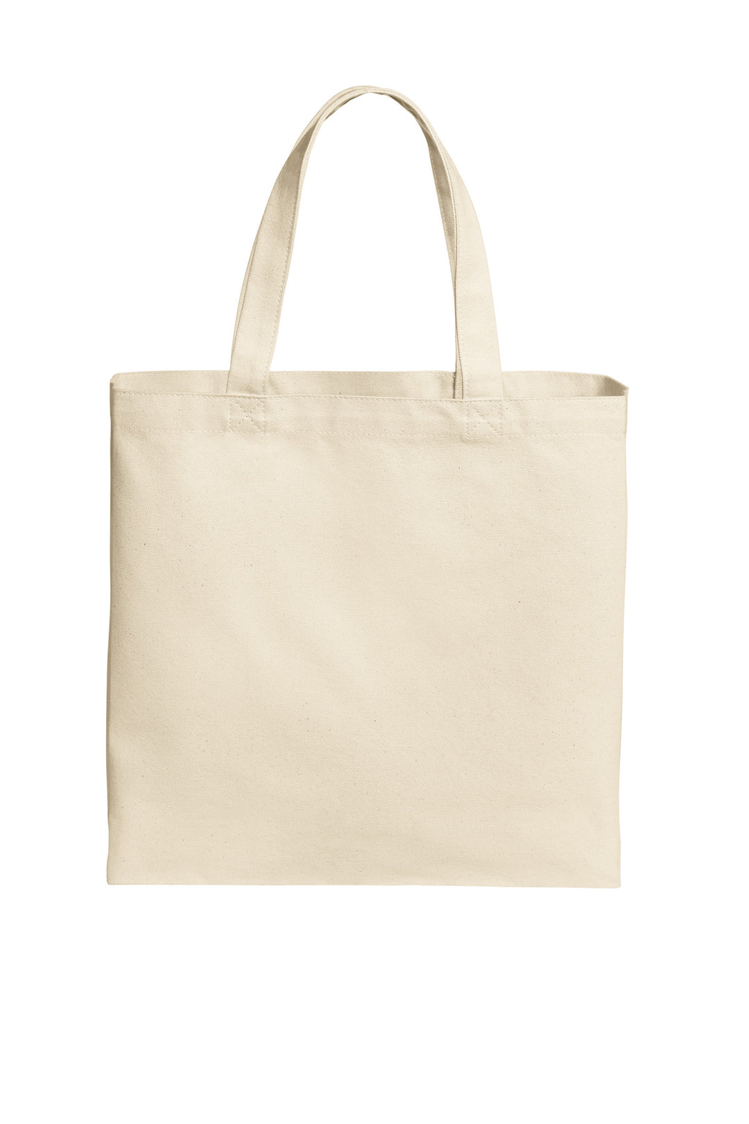 Front View of Natural Port Authority Cotton Canvas Tote BG424
