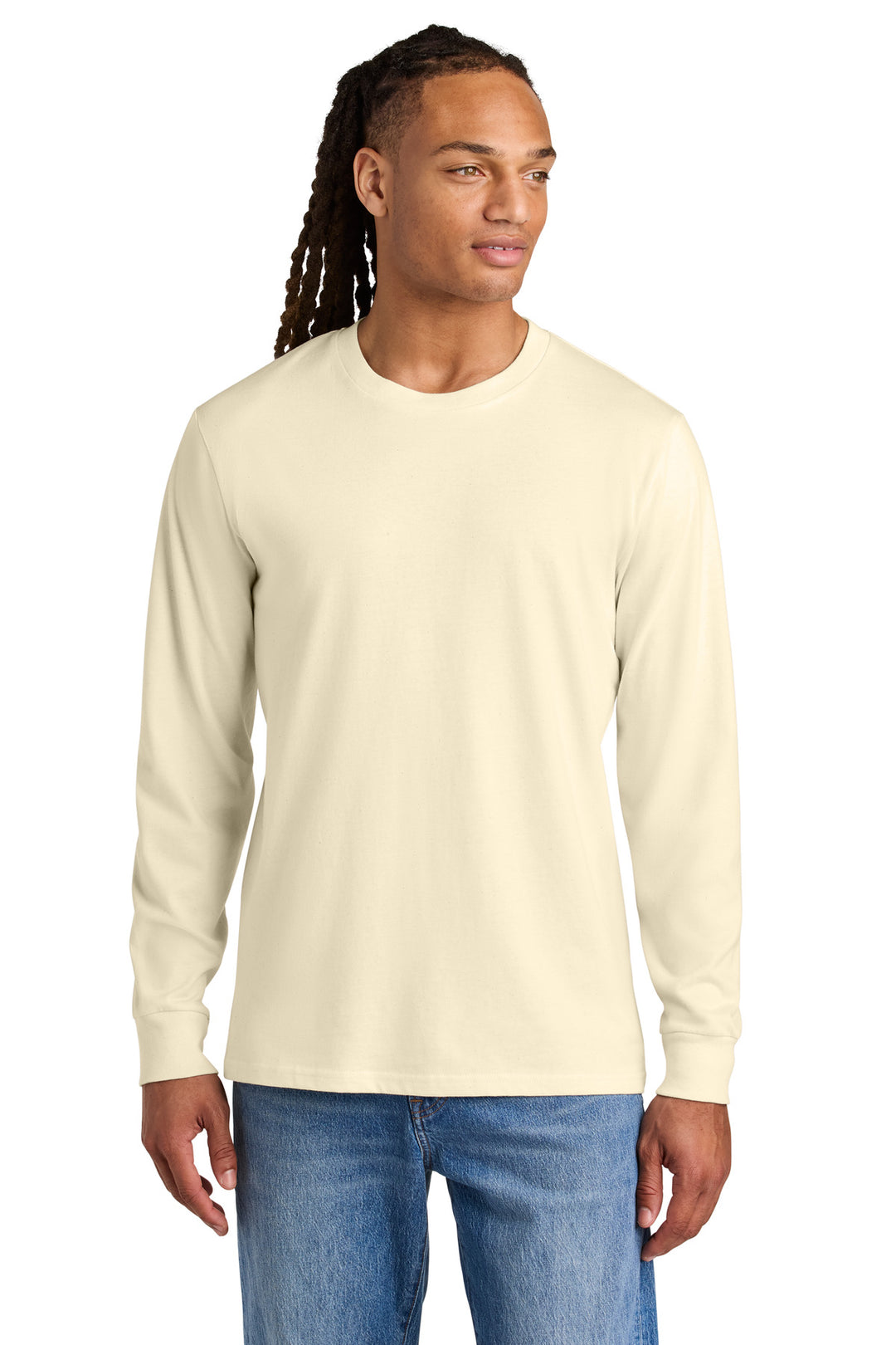 Front View of NaturalRaw Stanley/Stella Unisex Creator 2.0 Long Sleeve Tee SXU022