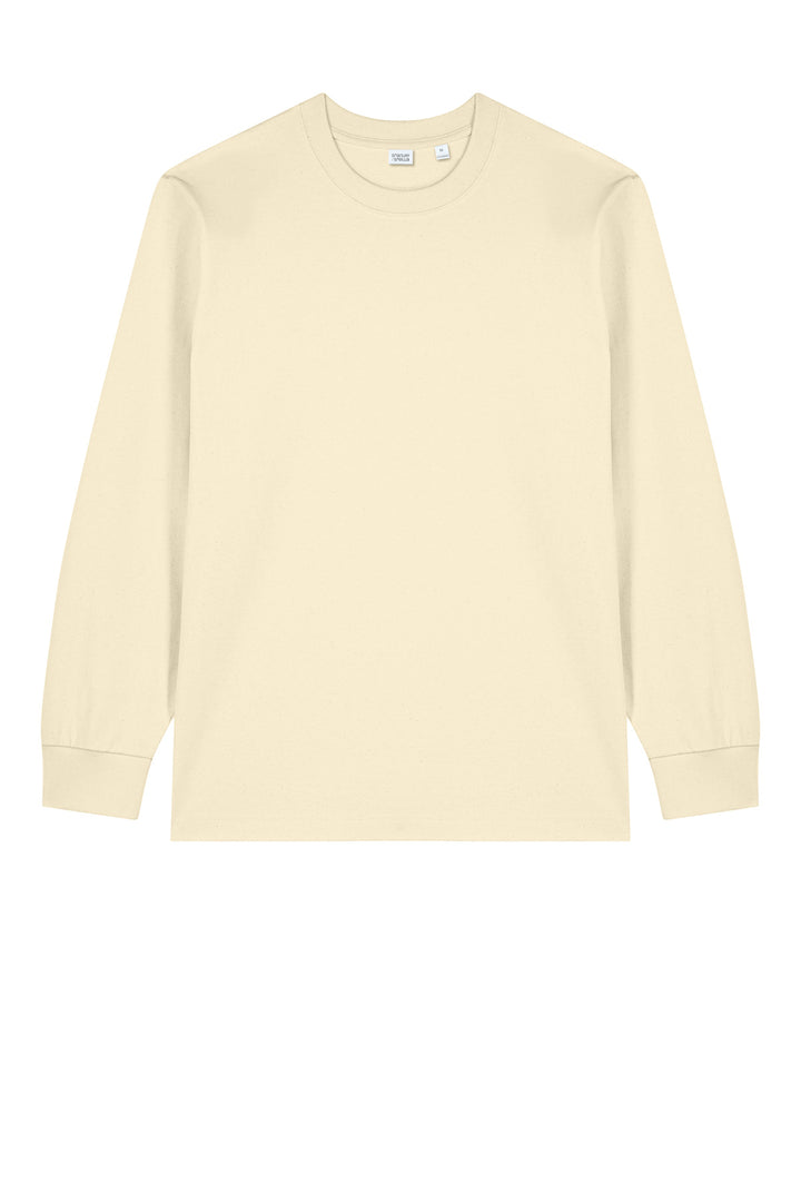 Front View of NaturalRaw Stanley/Stella Unisex Freestyler Heavyweight Long Sleeve Tee SXU023