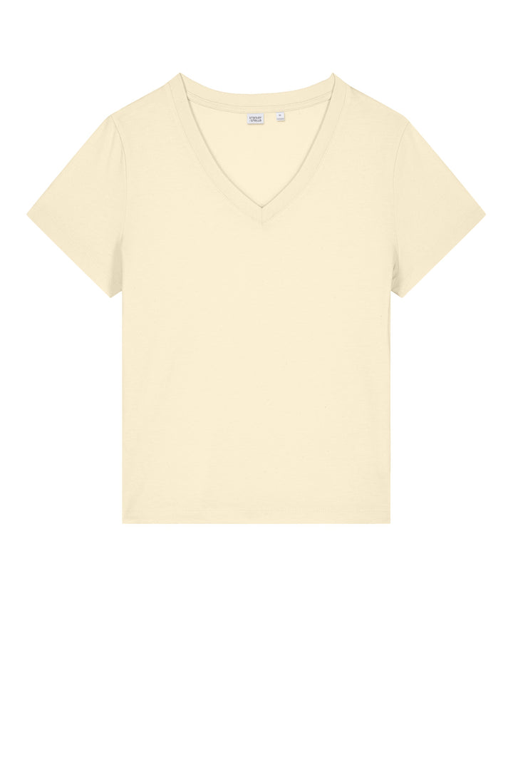 Front View of NaturalRaw Stanley/Stella Women's Stella Isla V-Neck Tee SXW032