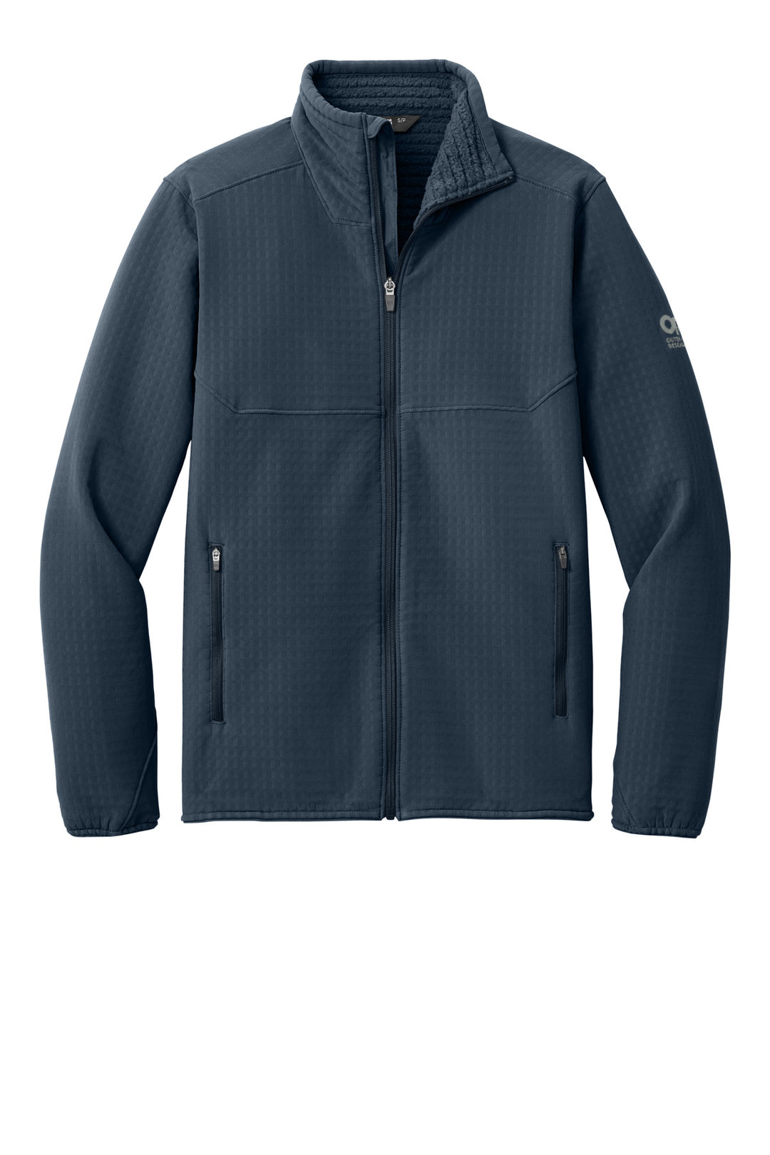 Front View of NavalBlue LIMITED EDITION Outdoor Research Grid Soft Shell Jacket OR322264