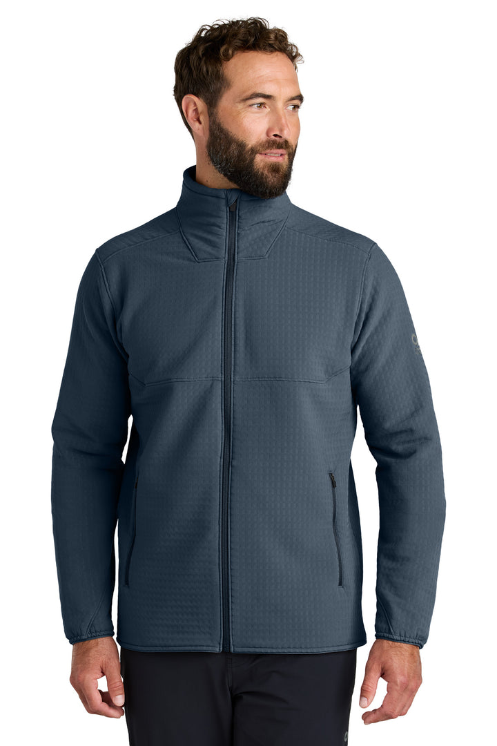 Front View of NavalBlue LIMITED EDITION Outdoor Research Grid Soft Shell Jacket OR322264