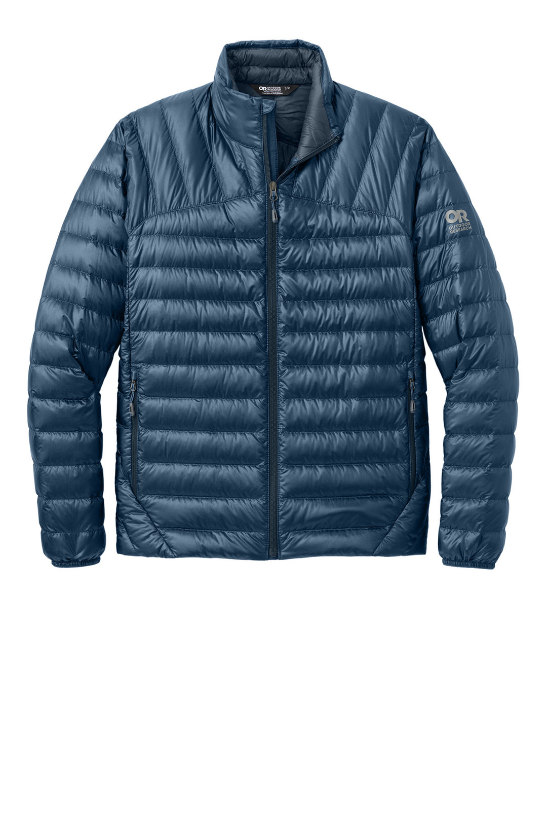 Front View of NavalBlue LIMITED EDITION Outdoor Research Women's 800 Tech Down Jacket OR322229
