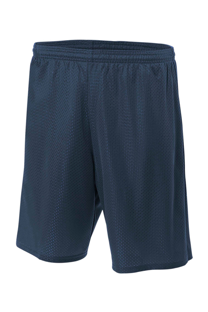 Front View of Navy A4 Sprint 7" Mesh Short A4N5293