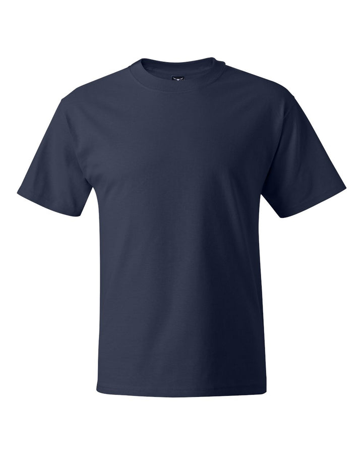 Front View of Navy Beefy-T® T-Shirt - 5180