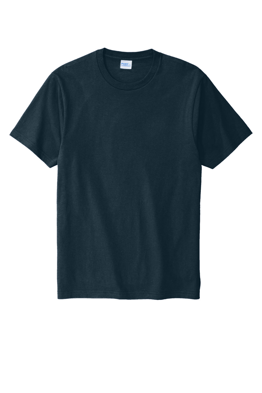 Front View of Navy Blue Port & Company Bouncer Tee PC600