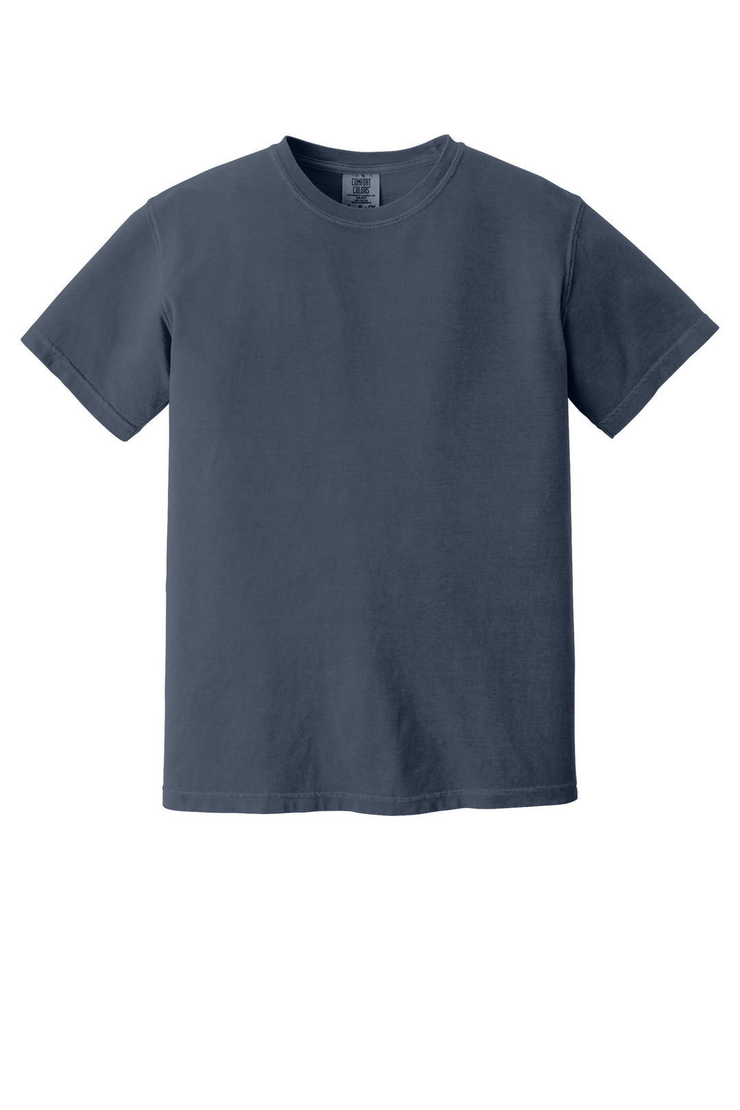 Front View of Navy COMFORT COLORS Heavyweight Ring Spun Tee. 1717