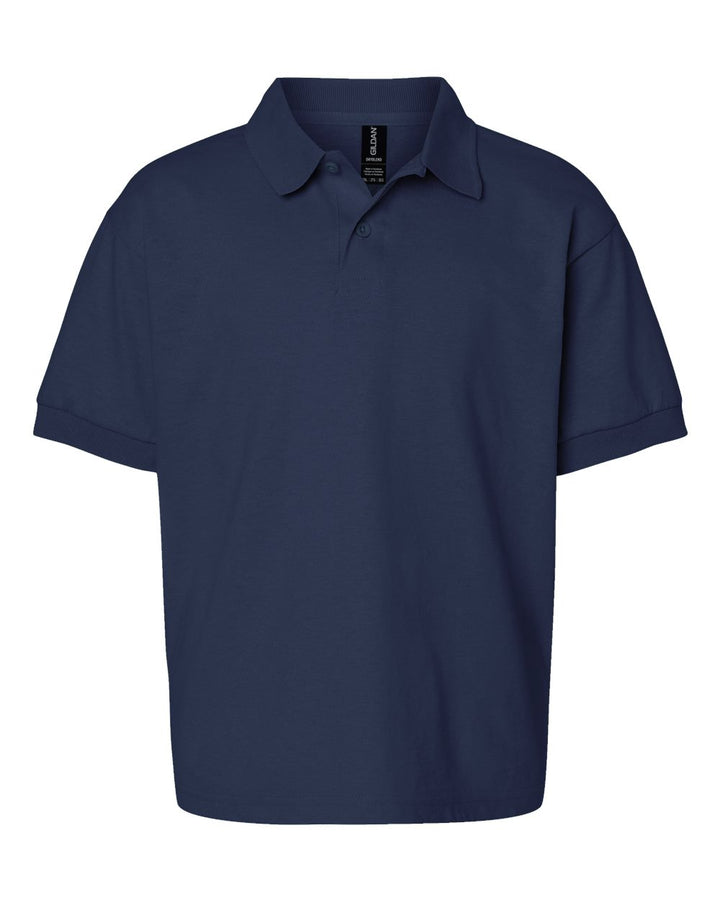Front View of Navy DryBlend® Youth Jersey Polo - 8800B