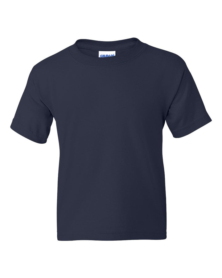 Front View of Navy DryBlend® Youth T-Shirt - 8000B