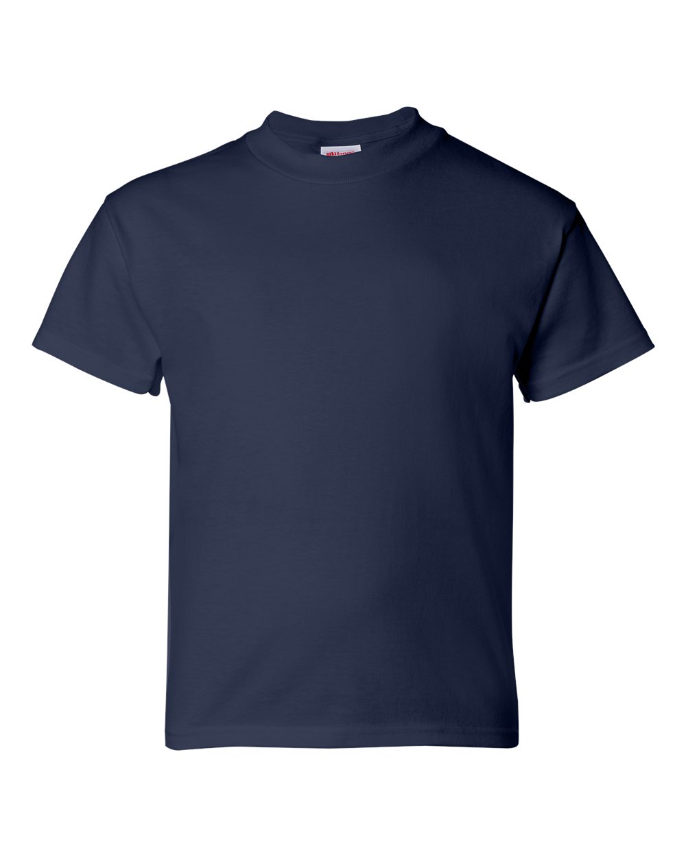 Front View of Navy Essential-T Youth T-Shirt - 5480