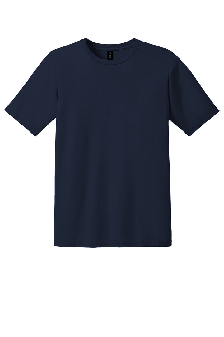 Front View of Navy Gildan 100% Ring Spun Cotton T-Shirt. 980