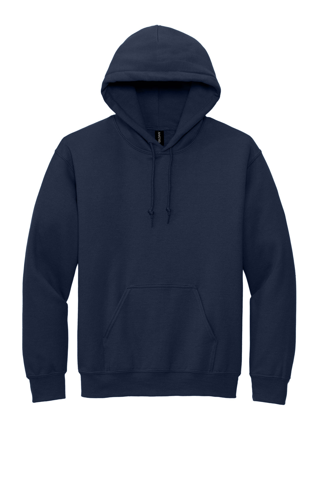 Front View of Navy Gildan - DryBlend Pullover Hooded Sweatshirt. 12500