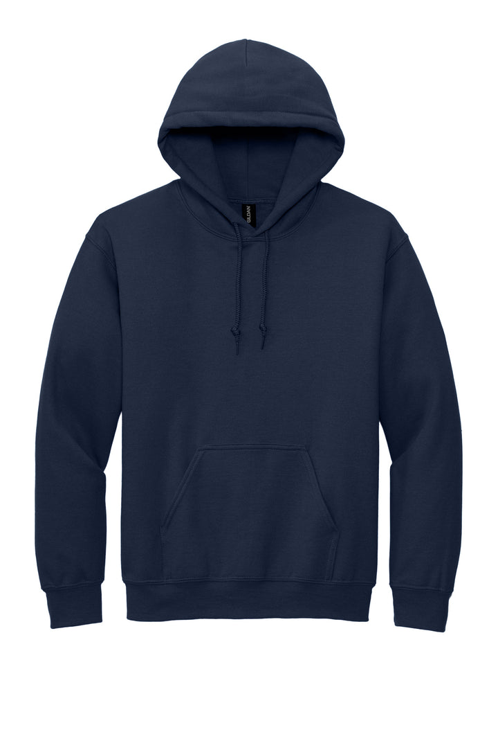 Front View of Navy Gildan - DryBlend Pullover Hooded Sweatshirt. 12500