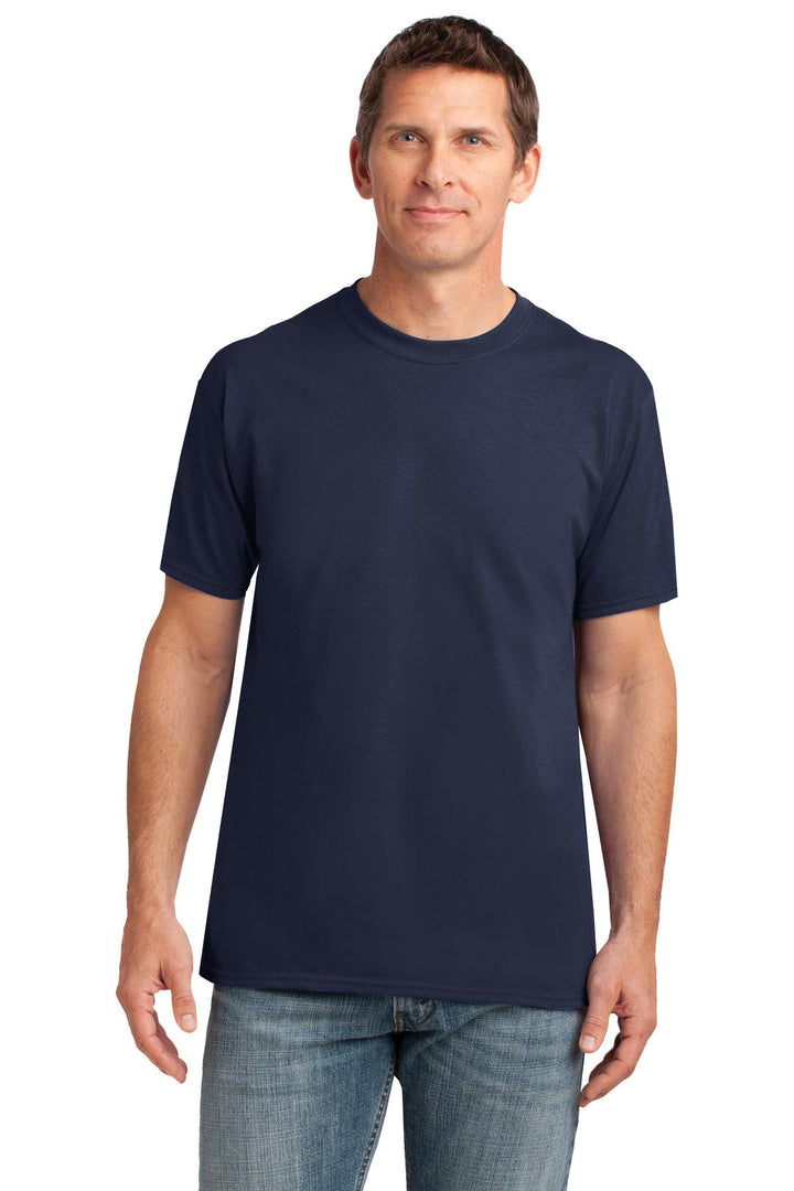 Front View of Navy Gildan Gildan Performance T-Shirt. 42000