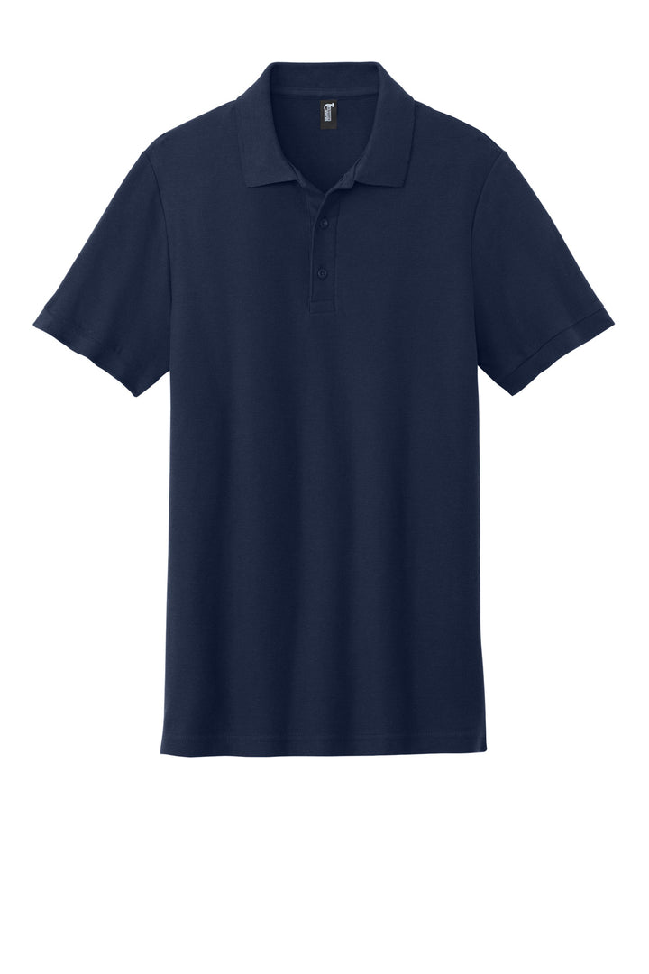 Front View of Navy Gildan Hammer Pique Polo 85800