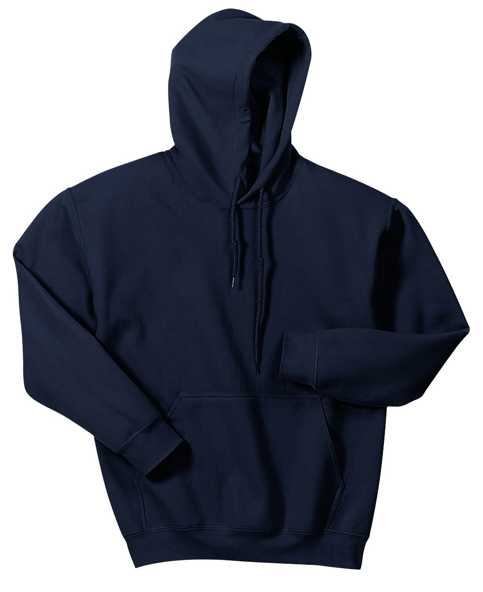 Front View of Navy Gildan - Heavy Blend Hooded Sweatshirt. 18500