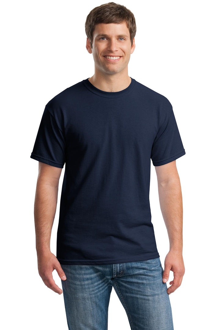 Front View of Navy Gildan - Heavy Cotton 100% Cotton T-Shirt. 5000