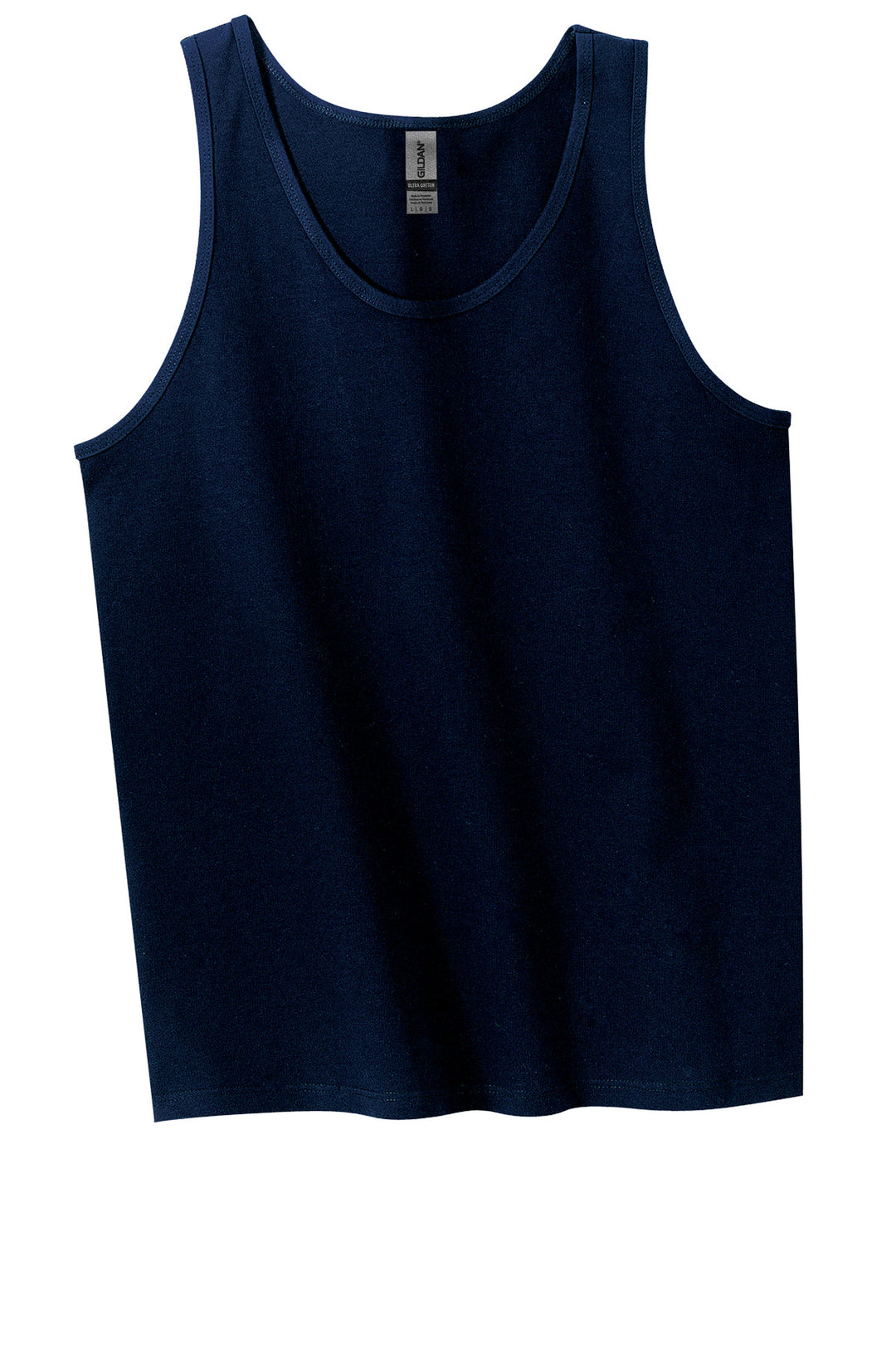 Front View of Navy Gildan - Ultra Cotton 100% US Cotton Tank Top. 2200
