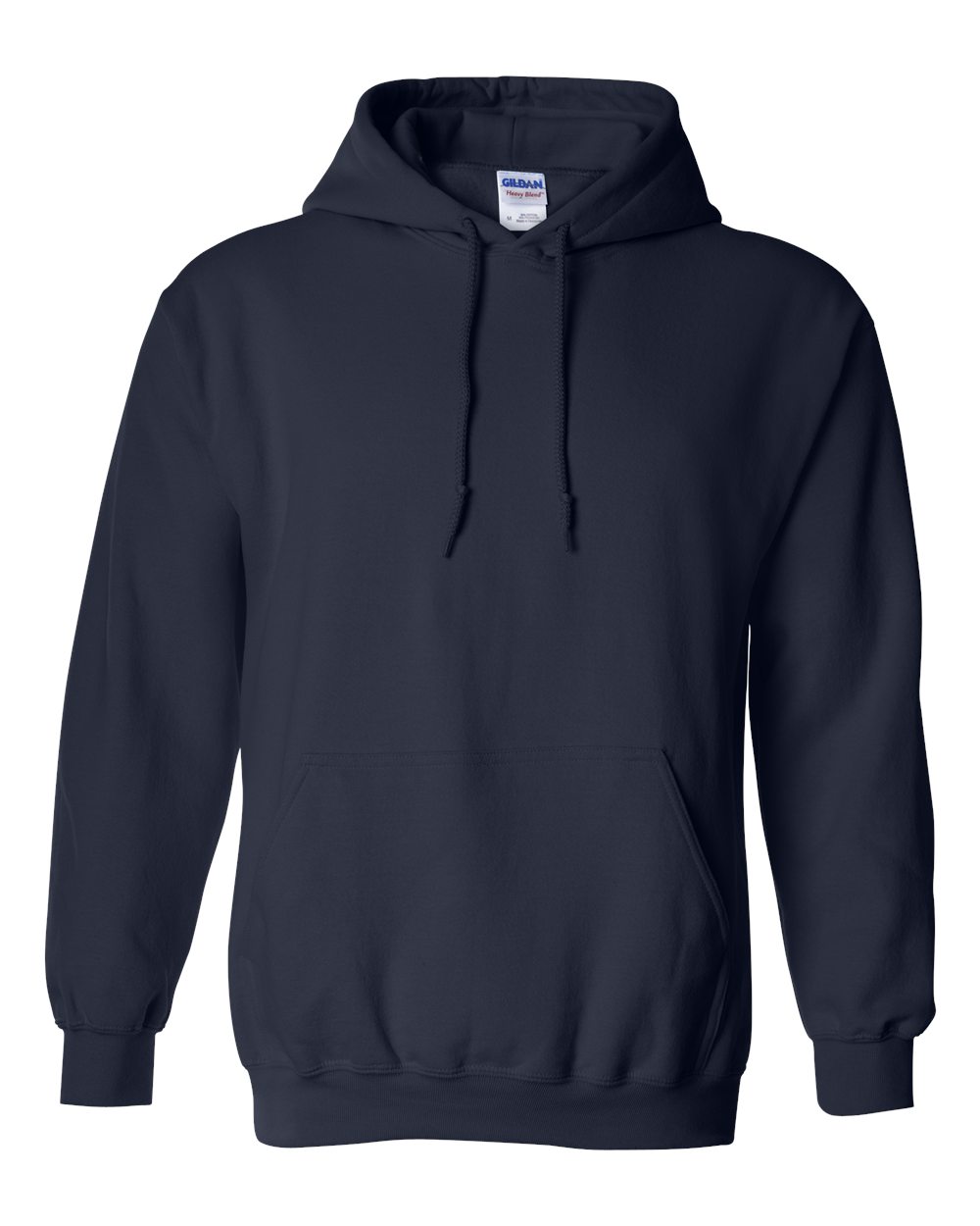 Front View of Navy Heavy Blend™ Hooded Sweatshirt - 18500